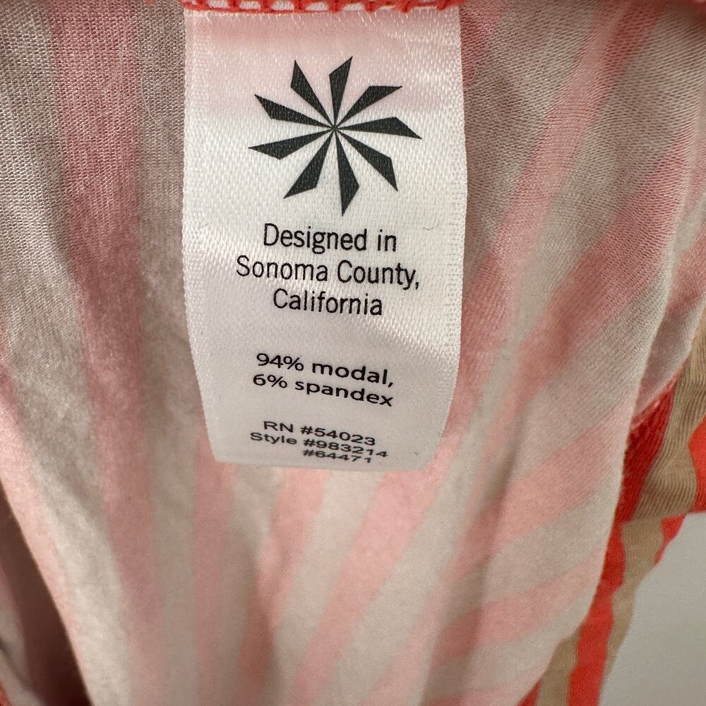 ATHLETA Santorini Striped Stretch Jersey V Neck Dress // S - Picture 5 of 7